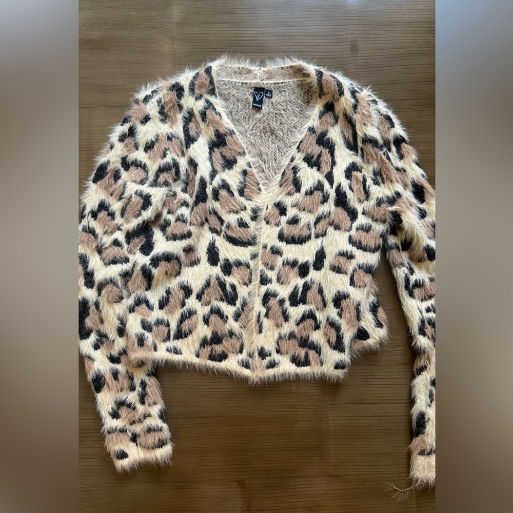 Windsor Soft Faux Fur Leopard Cardigan